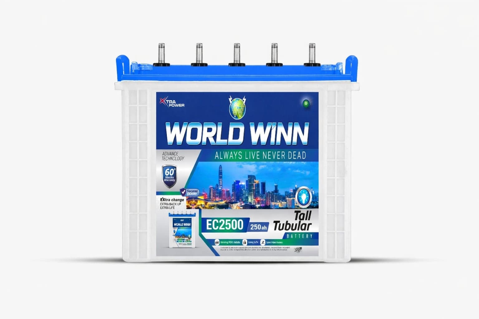 WorldWinn 250Ah Premium Battery (Blue)